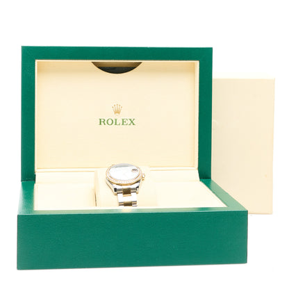 Rolex Stainless Steel 18K Yellow Gold Diamond Bezel 31mm Oyster Perpetual Datejust Watch Black 178383 5 of 5