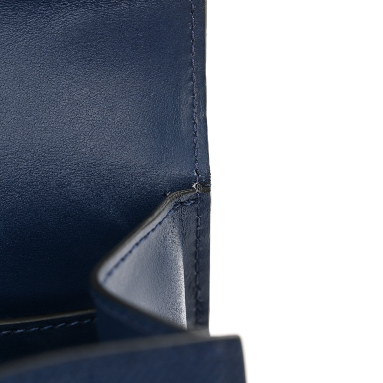 Prada Saffiano Cuir Calfskin Monochrome Robot Patches Envelope Flap Chain Shoulder Bag Blue 10 of 11
