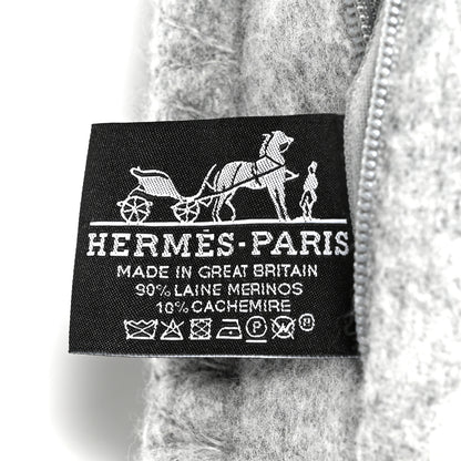 Hermes Wool Cashmere Avalon III Pillow PM Ecru Gris Clair 3 of 3