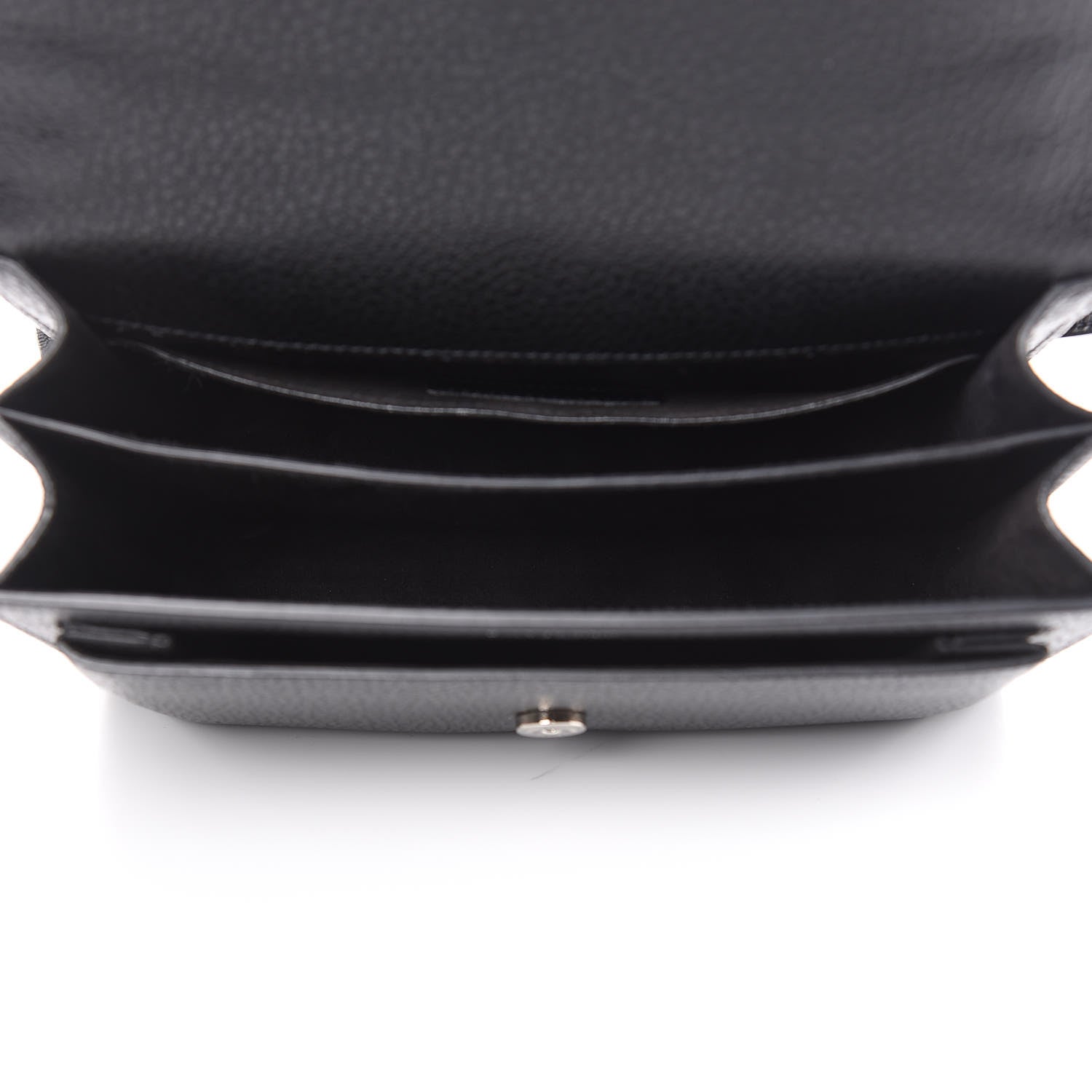 Saint Laurent Grained Calfskin Medium Monogram Sunset Satchel Black 5 of 10