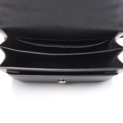 Saint Laurent Grained Calfskin Medium Monogram Sunset Satchel Black 5 of 10