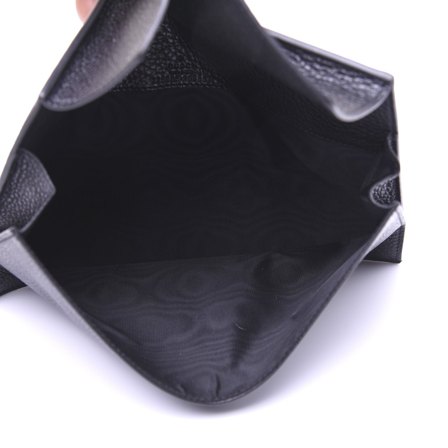 Pebbled Calfskin Soho Document Holder Black