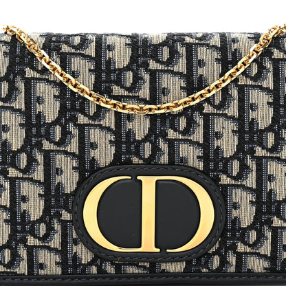 Christian Dior Oblique 30 Montaigne 2-In-1 Pouch Blue 7 of 9