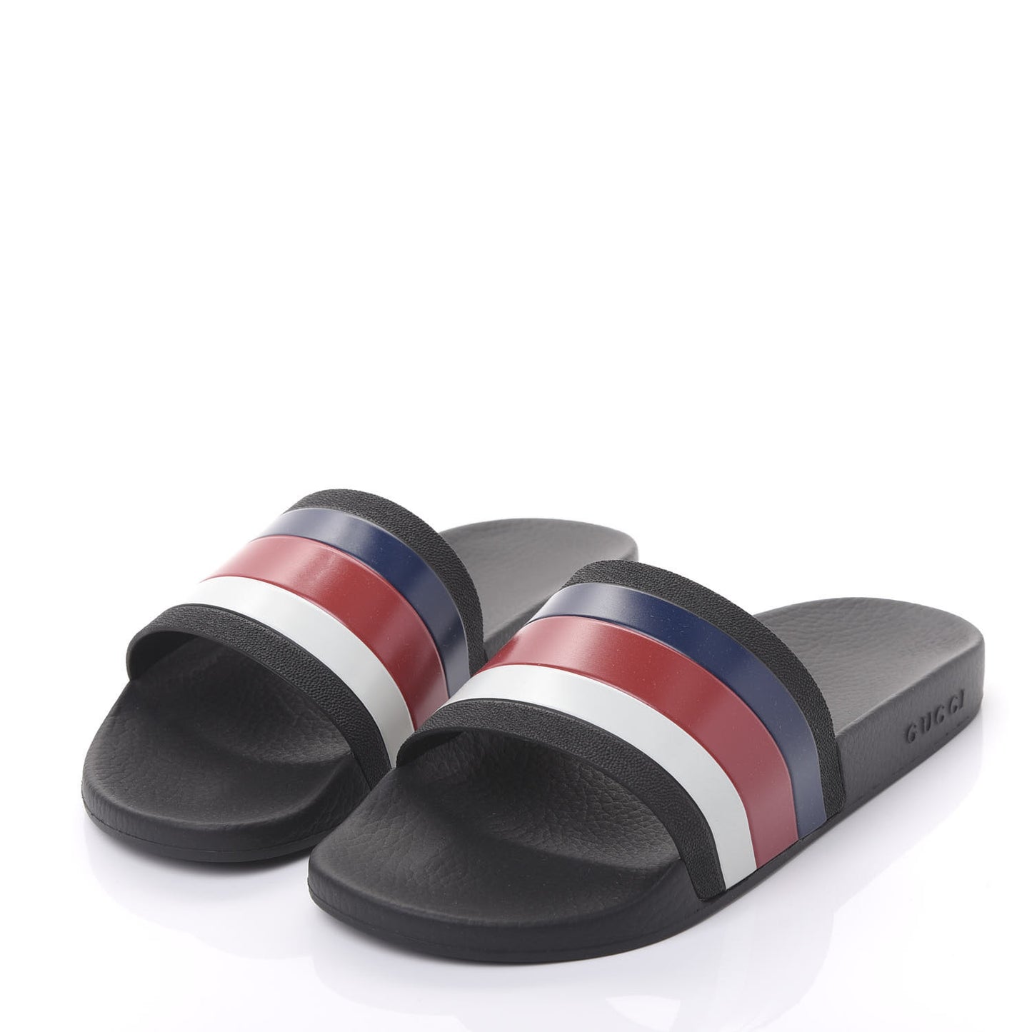 Rubber Web Mens Pool Slide Sandals 8 Black Mystic White Hibiscus Red Marine