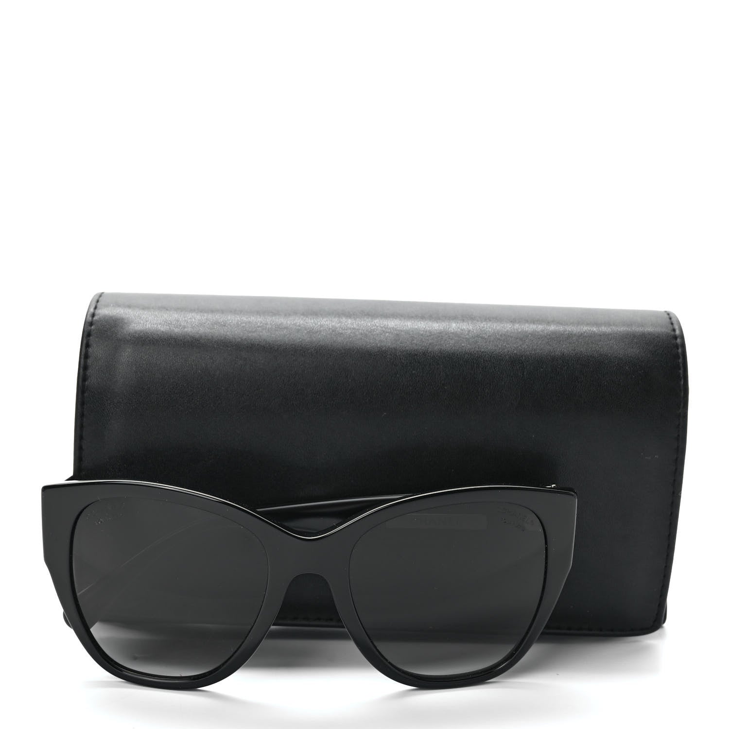 Chanel Acetate Polarized Butterfly CC Sunglasses 5412 Black 8 of 8