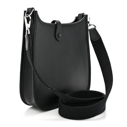 Hermes Taurillon Clemence Evelyne TPM Black 3 of 11