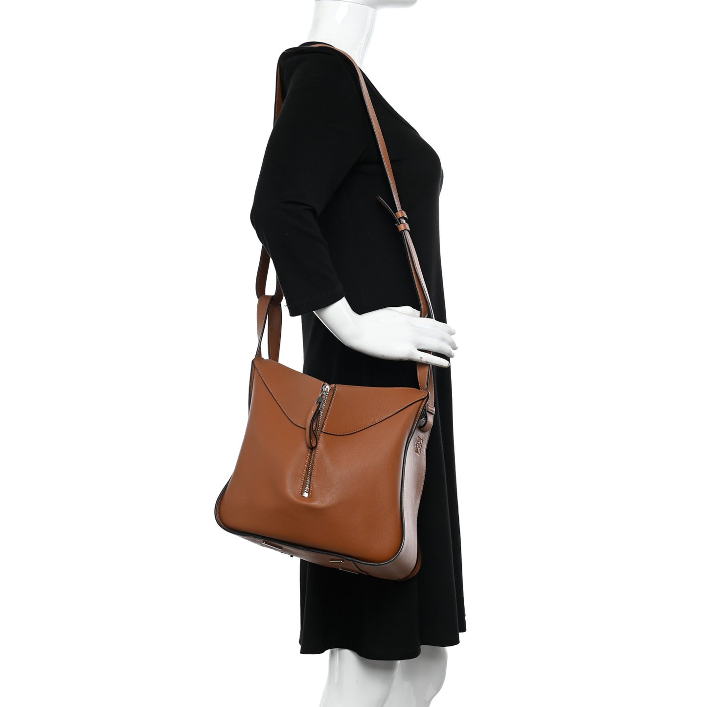 Calfskin Small Hammock Shoulder Bag Tan