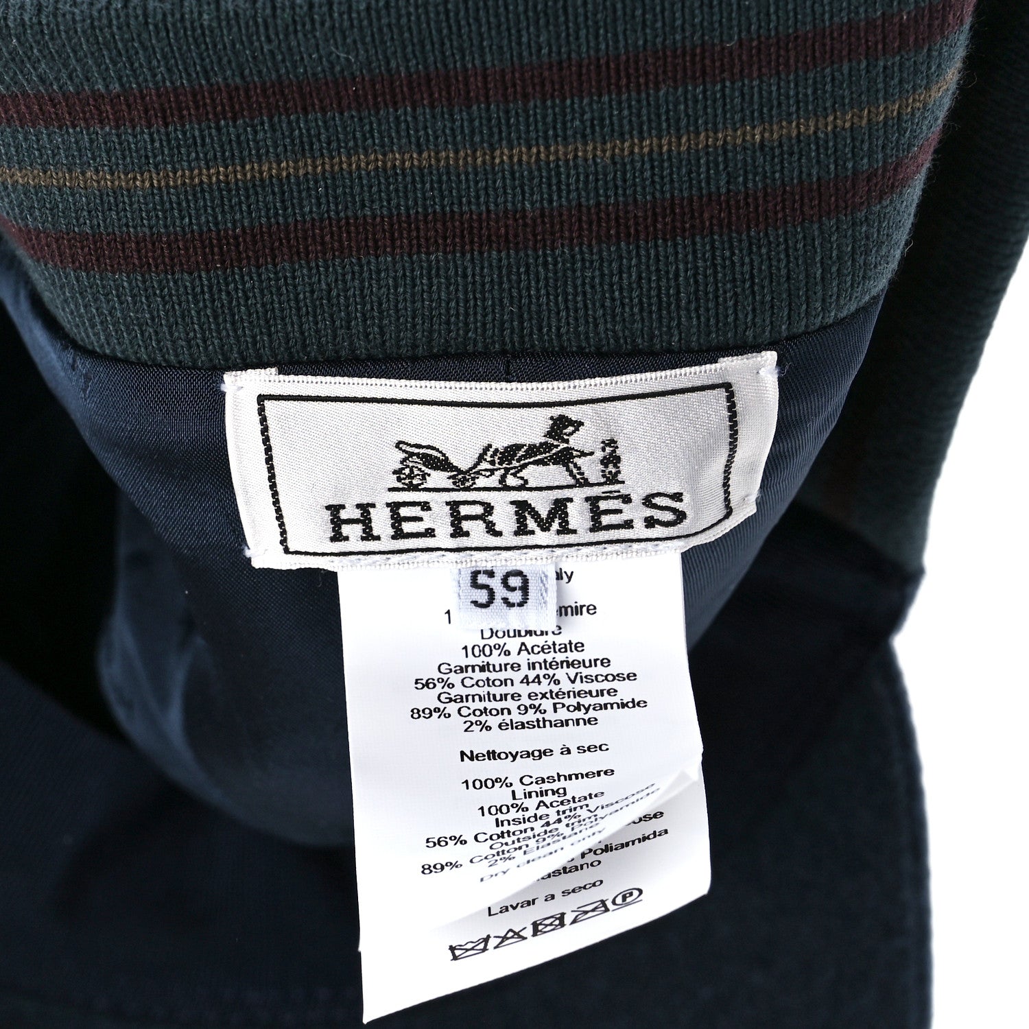 Hermes Cashmere Denis Cap 59 7 of 7