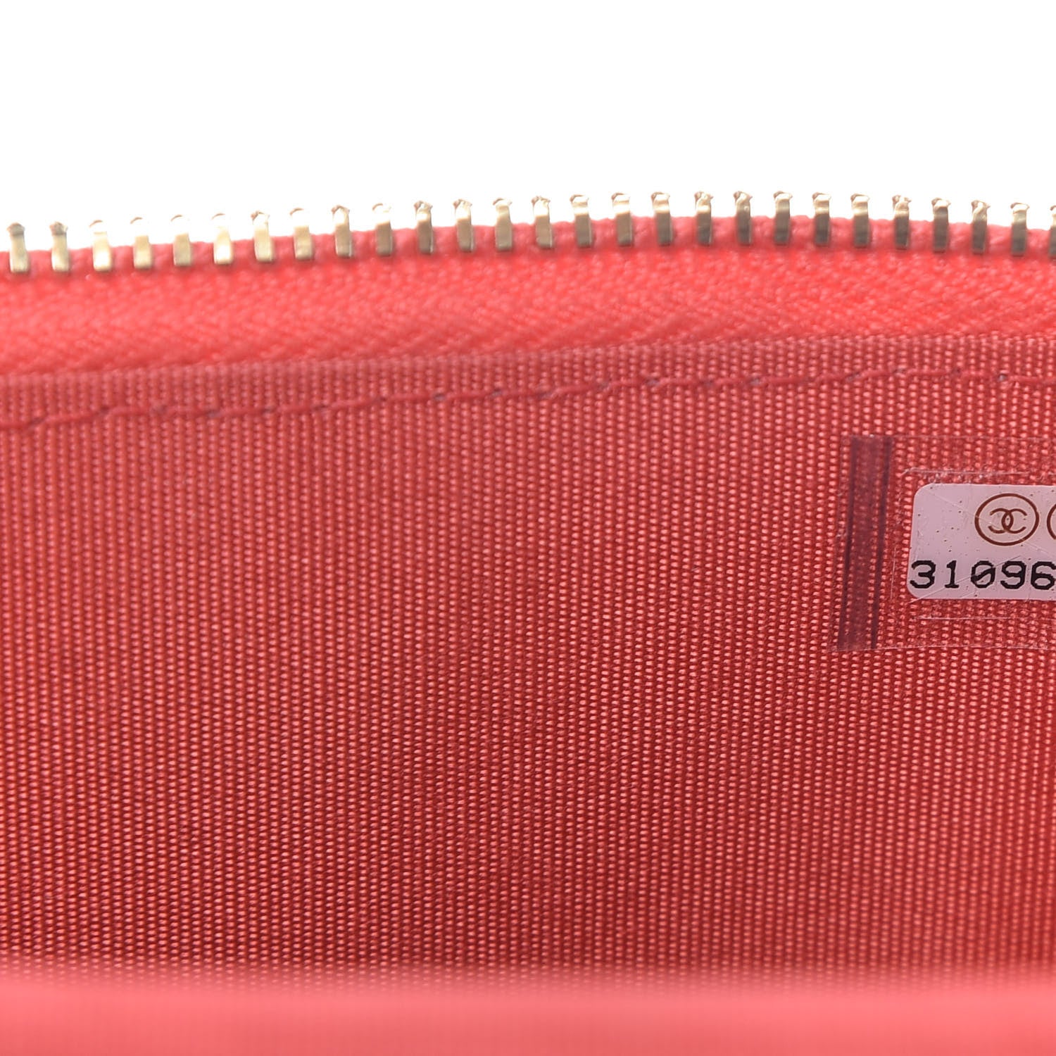 Chanel Raffia Jute Striped Mini Vanity Case With Chain Red Beige 9 of 10