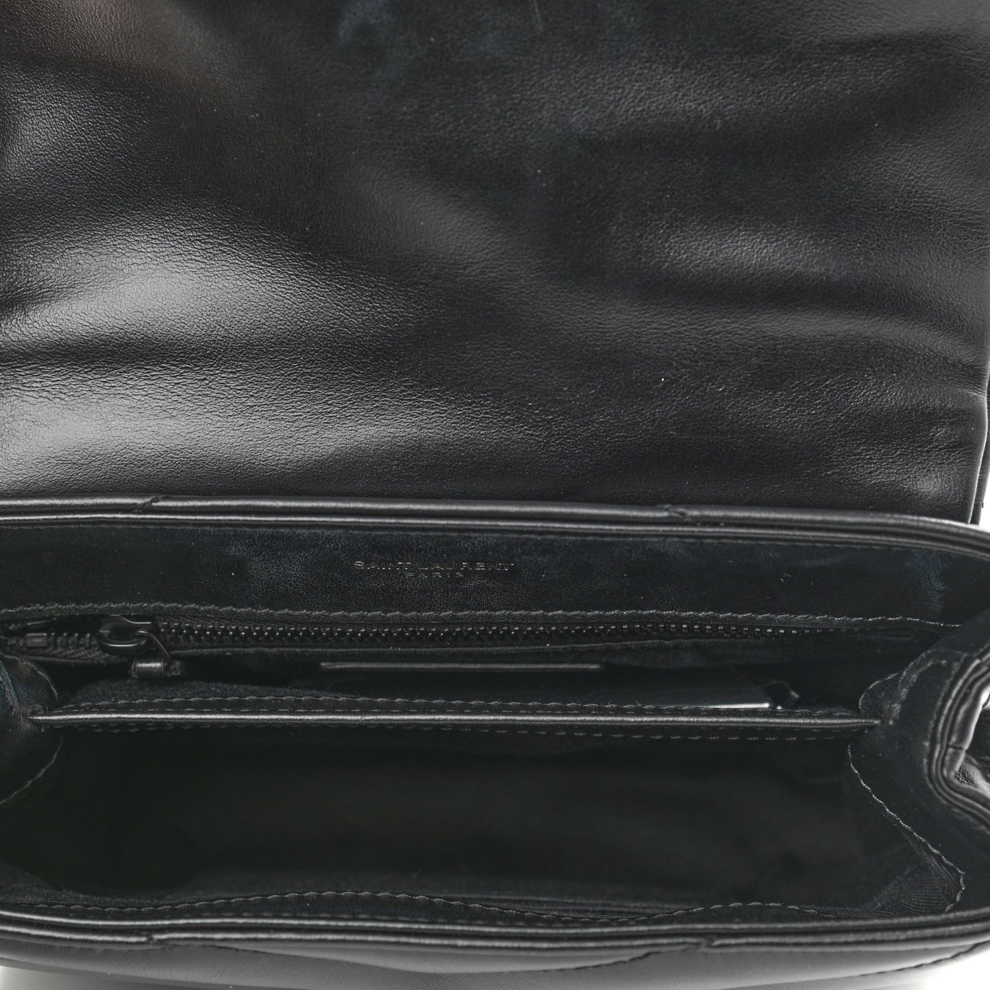 Calfskin Y Quilted Monogram Toy Loulou Crossbody Bag Black