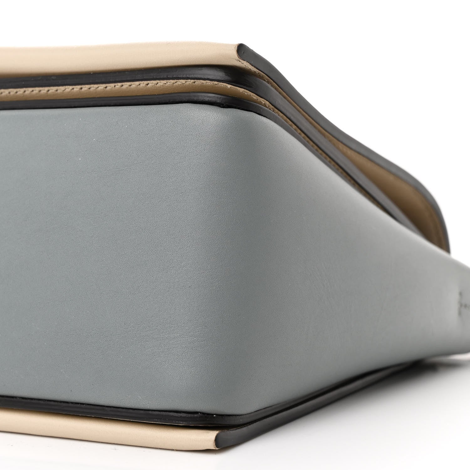 Celine Shiny Smooth Calfskin Medium Frame Shoulder Bag Grege Storm 10 of 12