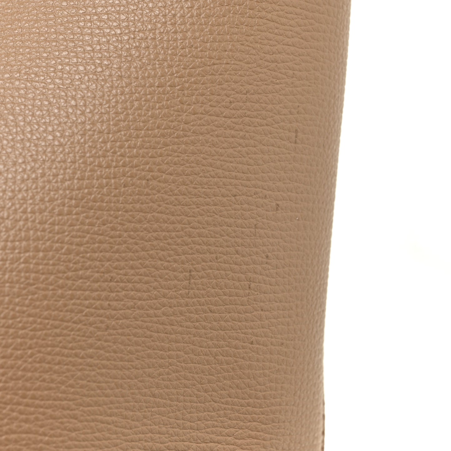 Grainy Calfskin Haymarket Check Medium Reversible Tote Camel