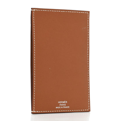 Hermes Epsom Evercolor Chevre Mysore Les Petits Chevaux Card Holder Gold Malachite Bleu Atoll Craie 3 of 8