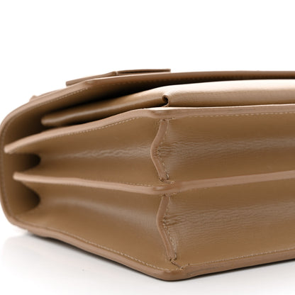 Saint Laurent Calfskin Medium Monogram Sunset Dark Beige 9 of 10