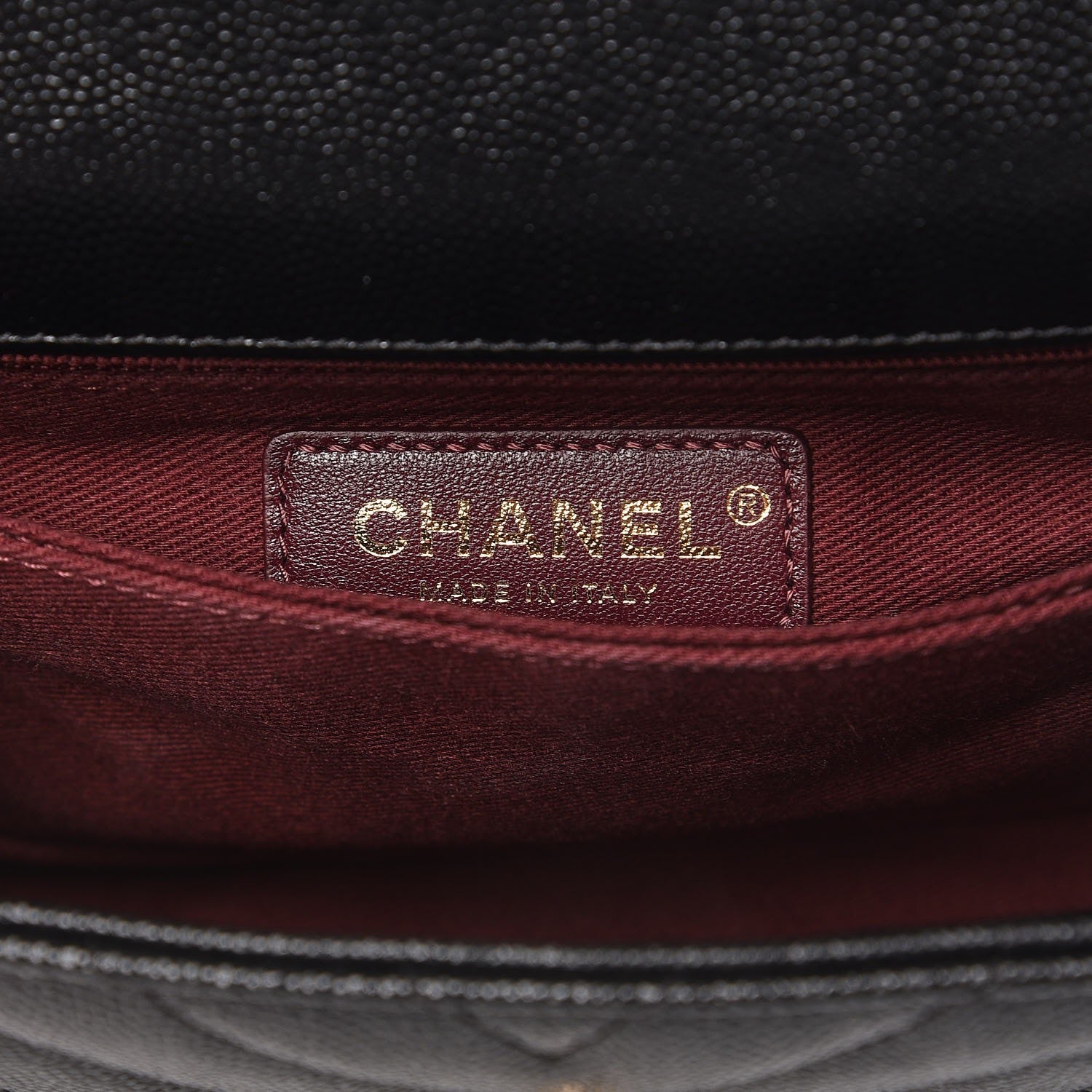 Chanel Caviar Chevron Quilted Mini Coco Handle Flap Black 6 of 8