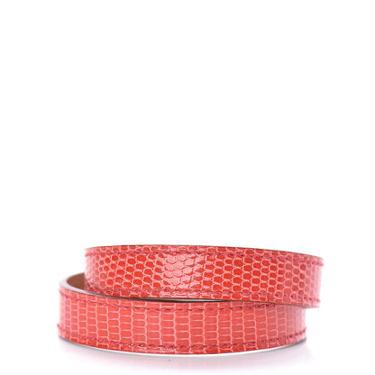 Hermes Lizard Kelly Double Tour Bracelet S Bougainvillea 3 of 6