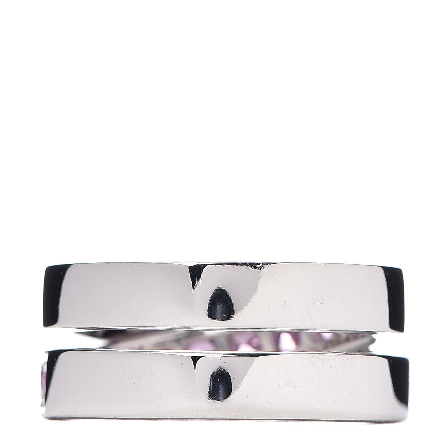 18K White Gold Pink Sapphire 9mm Paris Nouvelle Vague Ring 52 6