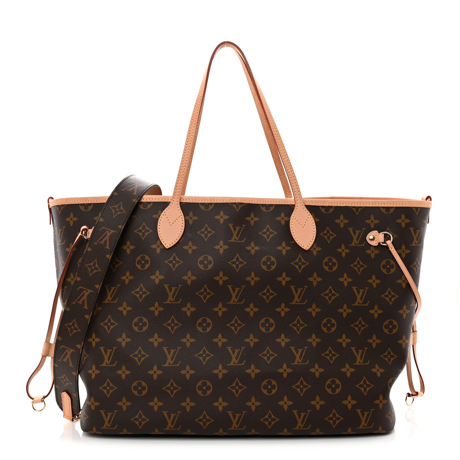 Louis Vuitton Monogram Stamped Inside Out Neverfull Bandouliere GM Beige 1 of 11