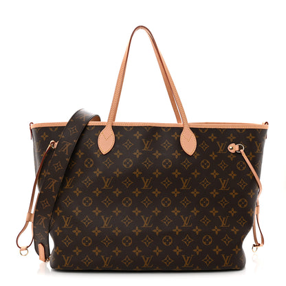 Louis Vuitton Monogram Stamped Inside Out Neverfull Bandouliere GM Beige 1 of 11