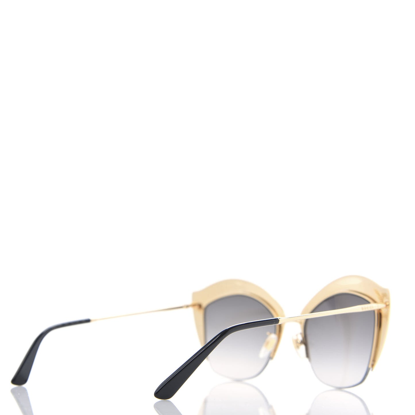 Metal Crystal Cat Eye Sunglasses GG00114S Gold