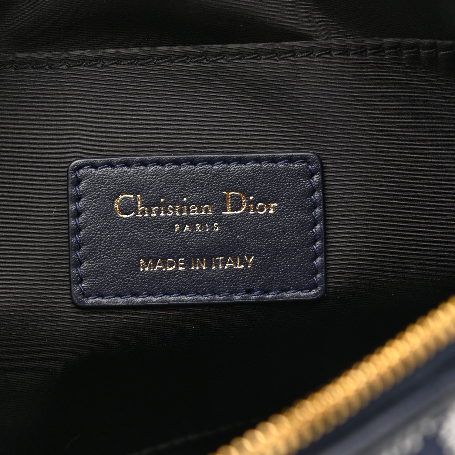 Christian Dior Embroidered Toile De Jouy 30 Montaigne Cosmetic Pouch Blue 6 of 9