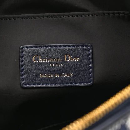 Christian Dior Embroidered Toile De Jouy 30 Montaigne Cosmetic Pouch Blue 6 of 9