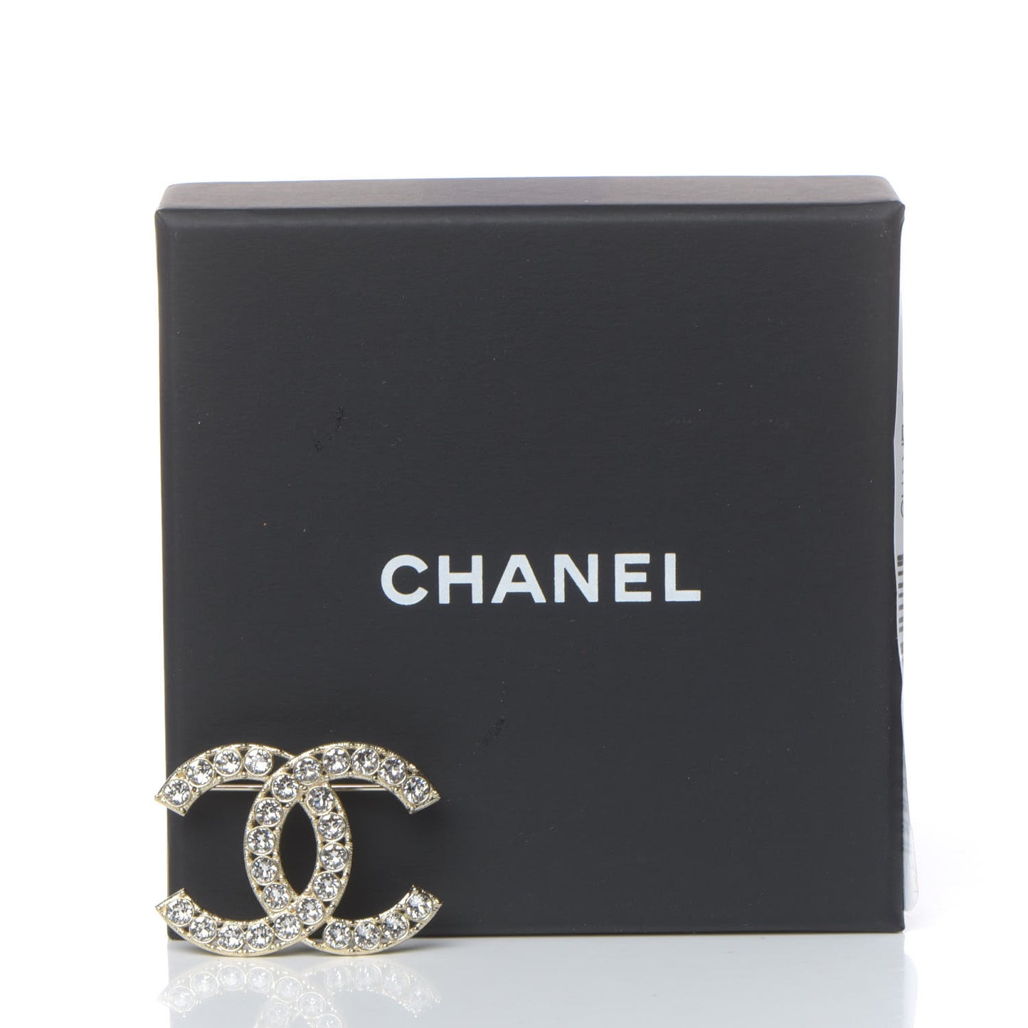 Crystal CC Brooch Gold
