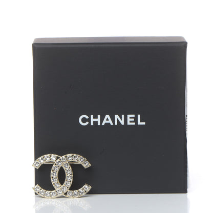 Chanel Crystal CC Brooch Gold 5 of 5