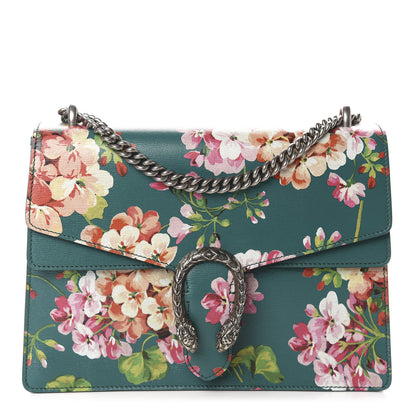 Gucci Calfskin Blooms Print Medium Dionysus Shoulder Bag Bright Emerald Multicolor 1 of 10