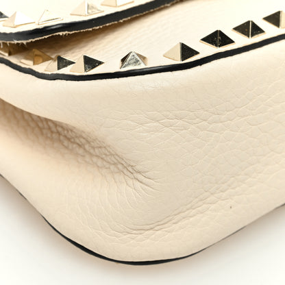 Valentino Garavani Grainy Calfskin Small Rockstud Top Handle Bag Light Ivory 7 of 8