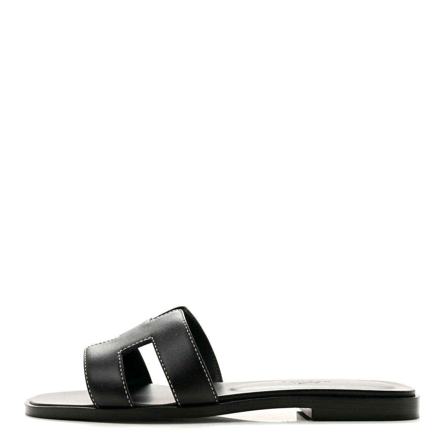 Box Calfskin Oran Sandals 36 Black