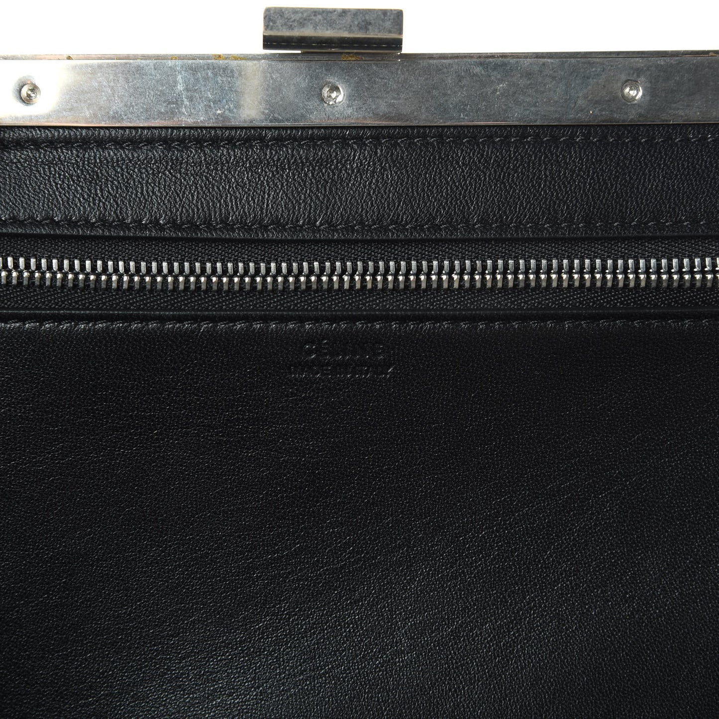 Calfskin Clasp Horizontal Cabas Black