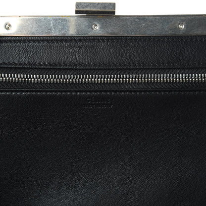 Celine Calfskin Clasp Horizontal Cabas Black 8 of 9