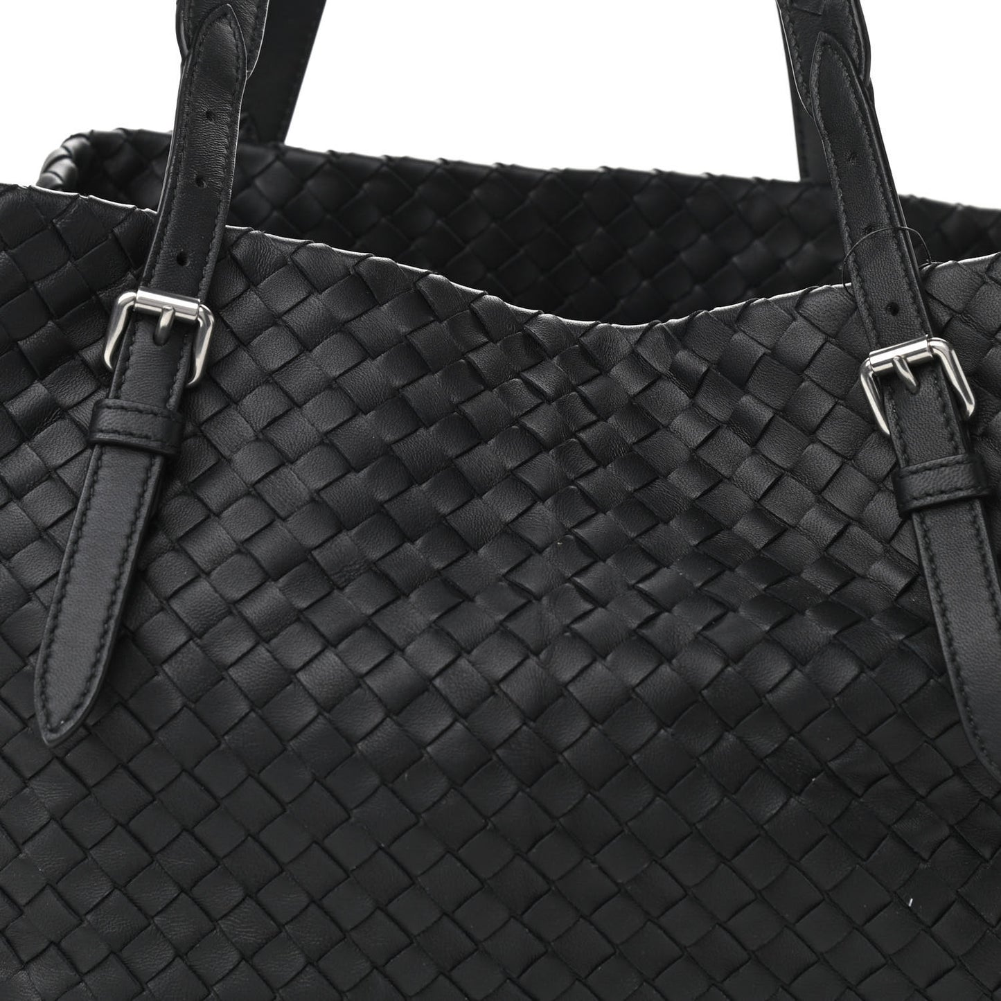 Nappa Intrecciato Medium Seamless Tote Black
