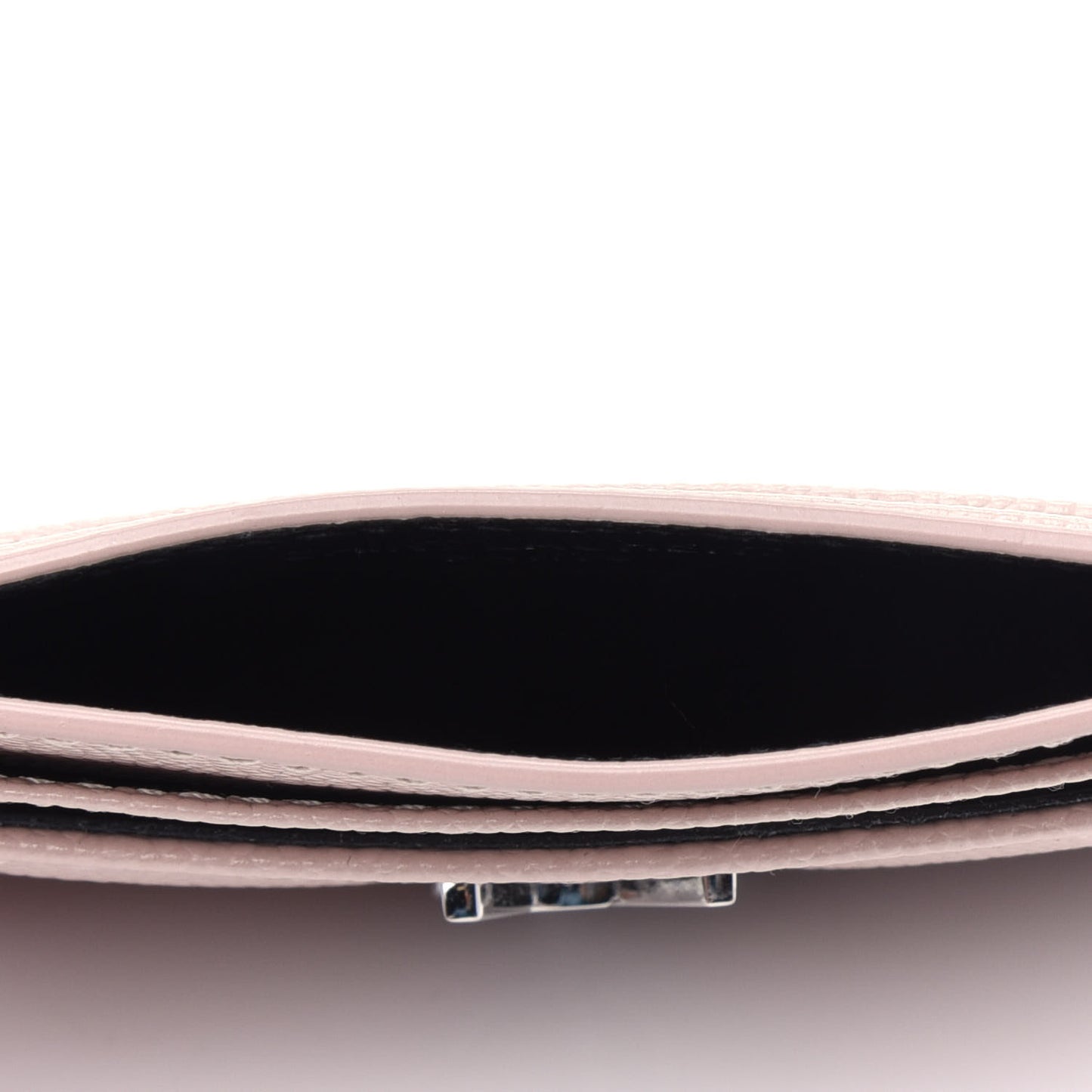 Grain De Poudre Matelasse Chevron Monogram Credit Card Case Marble Pink