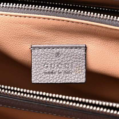 Gucci Grainy Calfskin Small Zumi Top Handle Bag Dusty Grey 6 of 16
