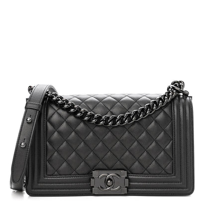 Chanel Caviar Quilted Medium Boy Flap So Black 1 of 10