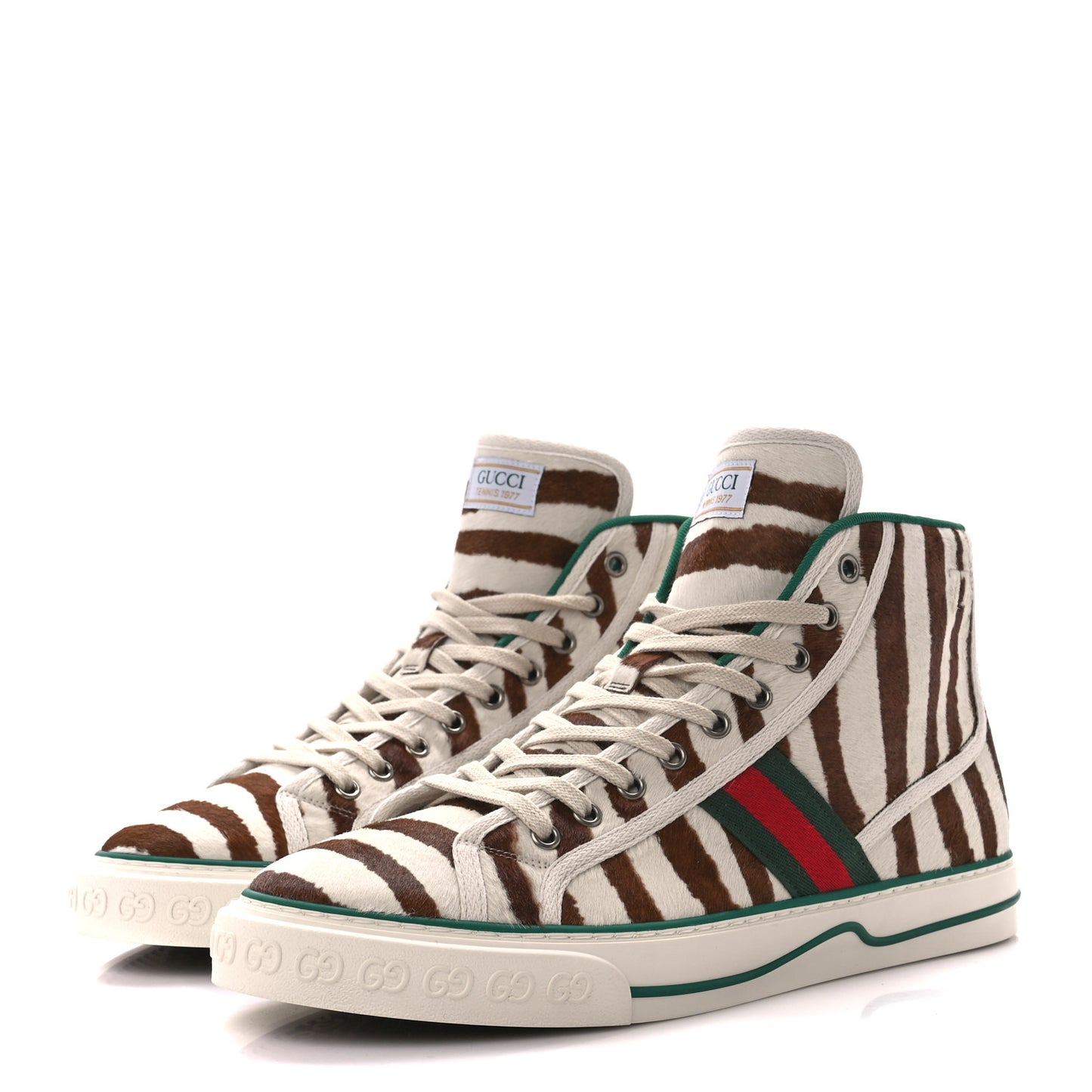 Pony Hair Mens 1977 Tennis High Top Sneakers 9 Brown