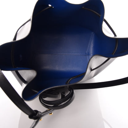 Mansur Gavriel Vegetable Tanned Calfskin Bucket Bag Black Royal 6 of 13