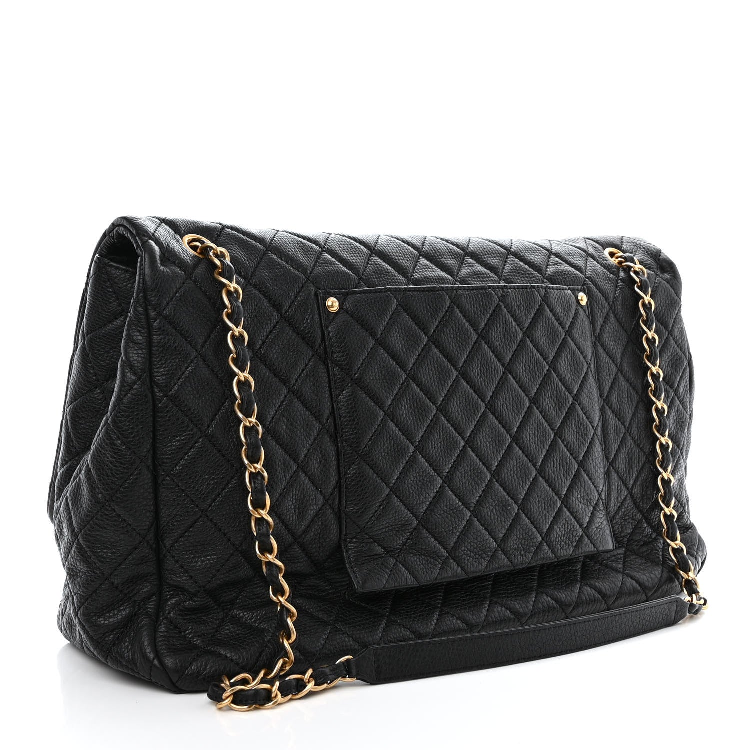 Chanel Calfskin Quilted XXL Travel Flap Bag Black 3 of 11