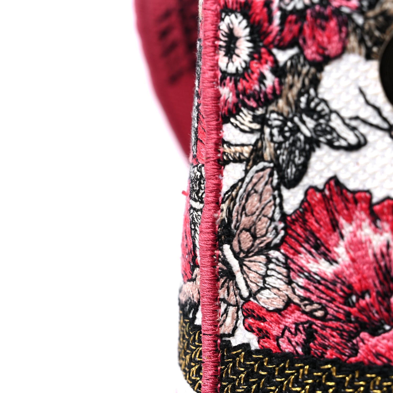 Christian Dior Canvas Embroidered Butterfly Print Medium Lady D-Lite Multicolor 9 of 10