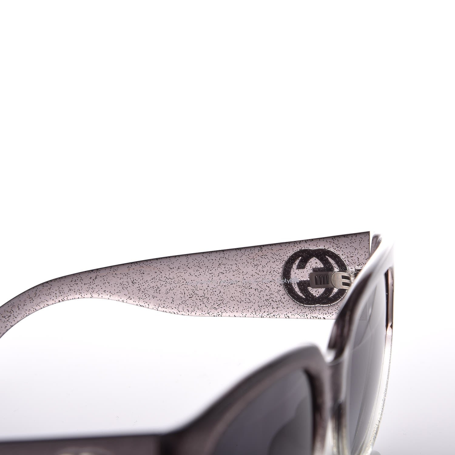 Gucci Glitter Square Optyl Sunglasses 3814/S Gray Silver 7 of 9