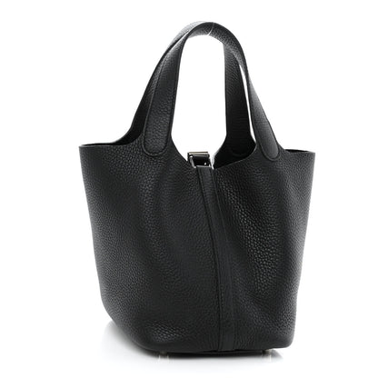 Hermes Taurillon Clemence Picotin Lock 18 PM Black 3 of 10
