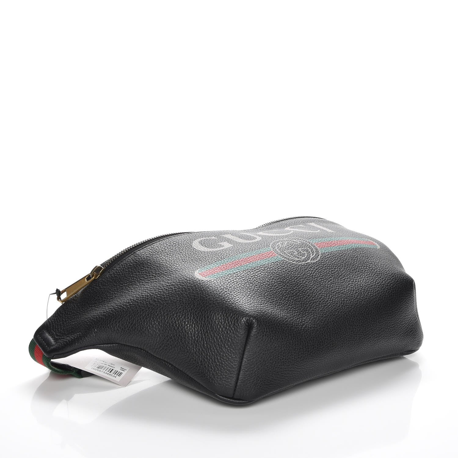 Gucci Grained Calfskin Logo Belt Bag Black 4 of 7