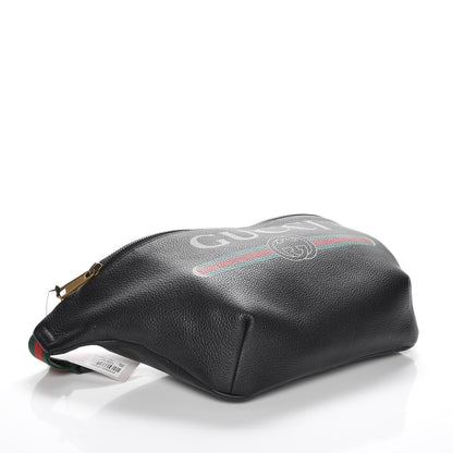 Gucci Grained Calfskin Logo Belt Bag Black 4 of 7