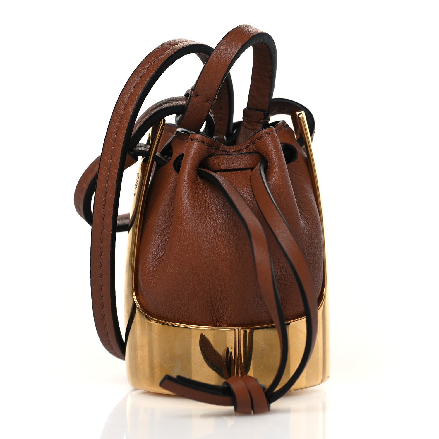Loewe Calfskin Brass Balloon Nano Bucket Bag Tan 1 of 9