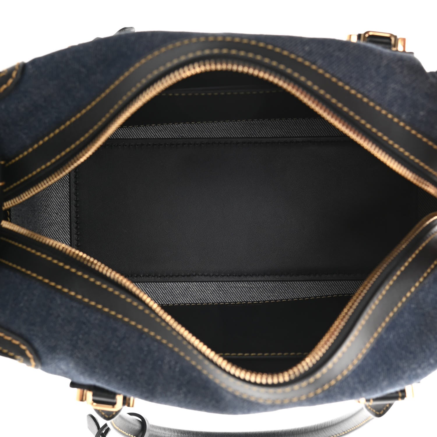 Delvaux Denim Calfskin Cool Box MM Blue Black 5 of 13