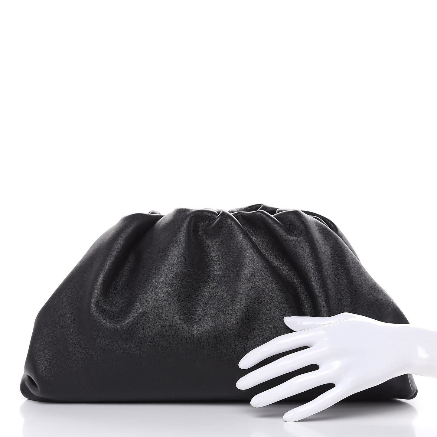Smooth Butter Calf The Pouch Oversized Clutch Black