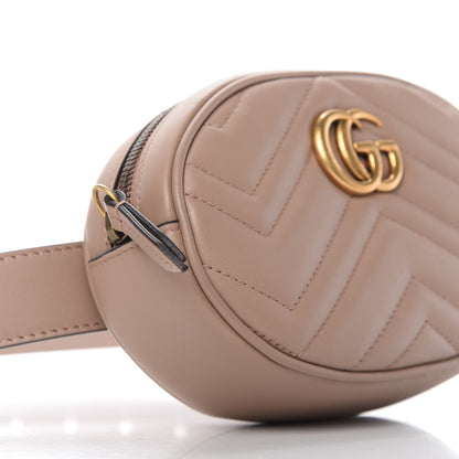 Gucci Calfskin Matelasse GG Marmont Belt Bag 75 30 Porcelain Rose 6 of 11