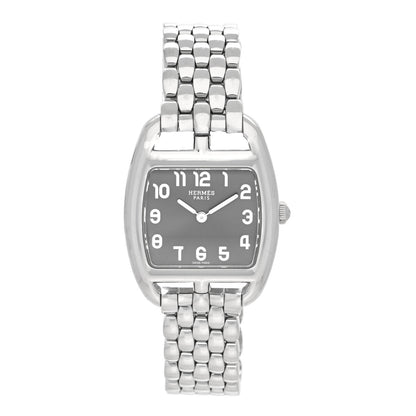 Hermes Stainless Steel 26mm Cape Cod Tonneau Quartz Watch Grey 1 of 4